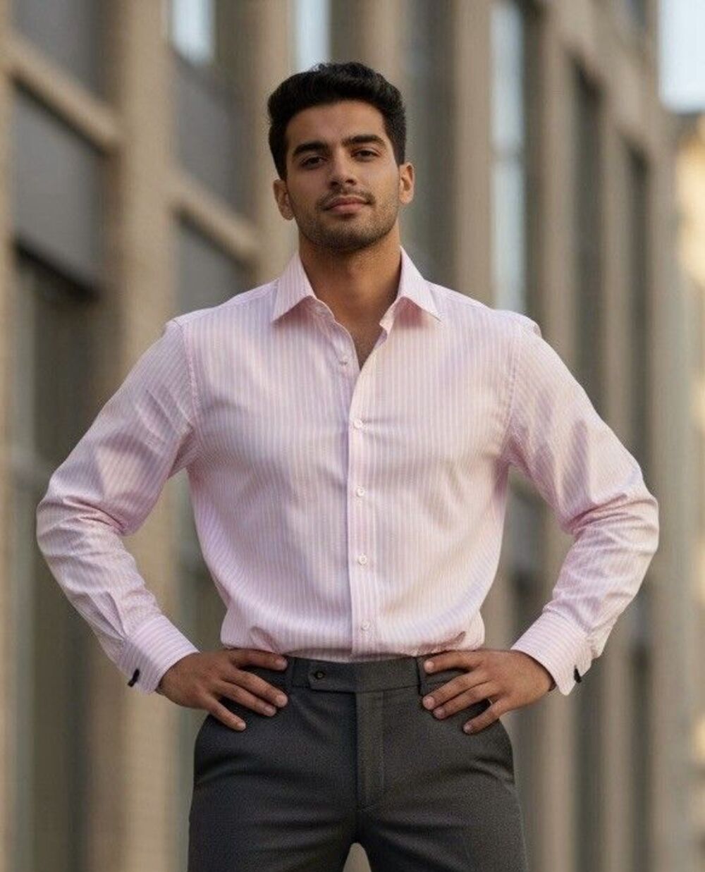 Posh Designs Bangkok Custom Tailored Men's Dress Shirt |Medium |Luxury Button Up
